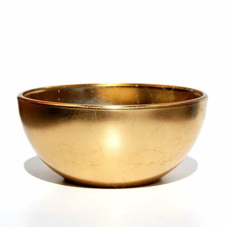 RED POMEGRANATE COLLECTION 6 in. Gilt Gilded Glass Side Bowl Set, Gold 4418-1